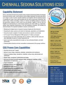 Chenhall's Staffing CSS Capability Statement pg 1